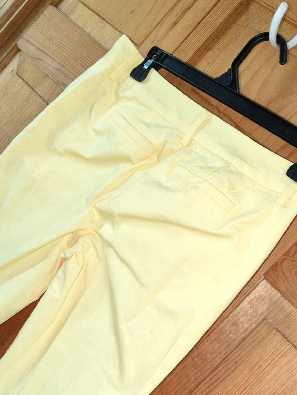 Nautica Pale Butter Yellow Cropped Stovepipe Straight Low Rise Pants Size 2 - Picture 8 of 12